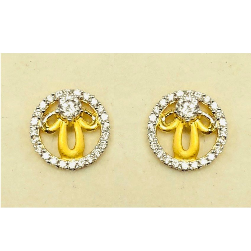 22 KT GOLD LADIES CZ EARRINGS TOP