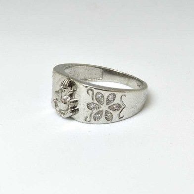 925 Sterling Silver Ganesh Gents Ring