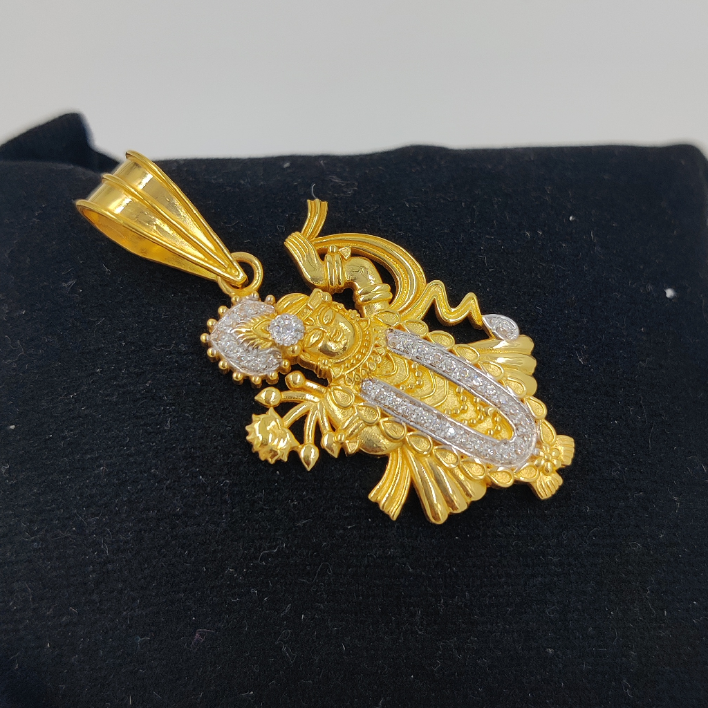 916 Gold Fancy Shreenathji Pendant