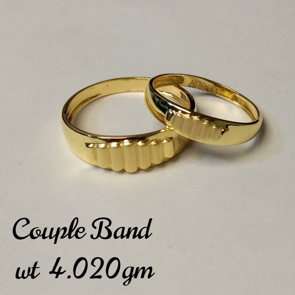 Gold anniversary couple ring