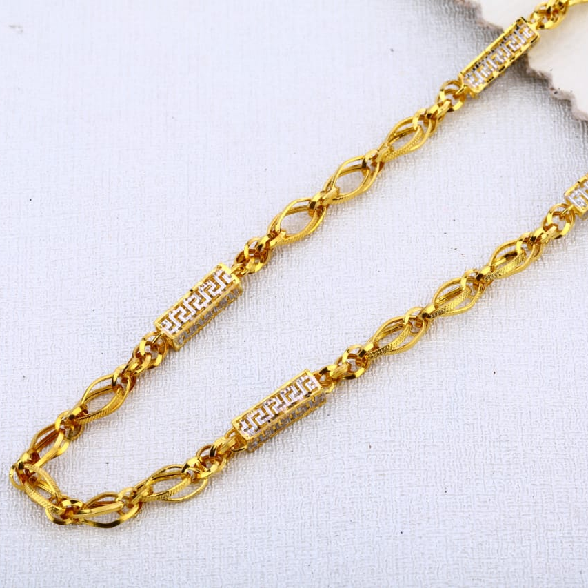 Buy quality 916 Gold Hallmark Fancy Mens Choco Chain MCH634 in Ahmedabad