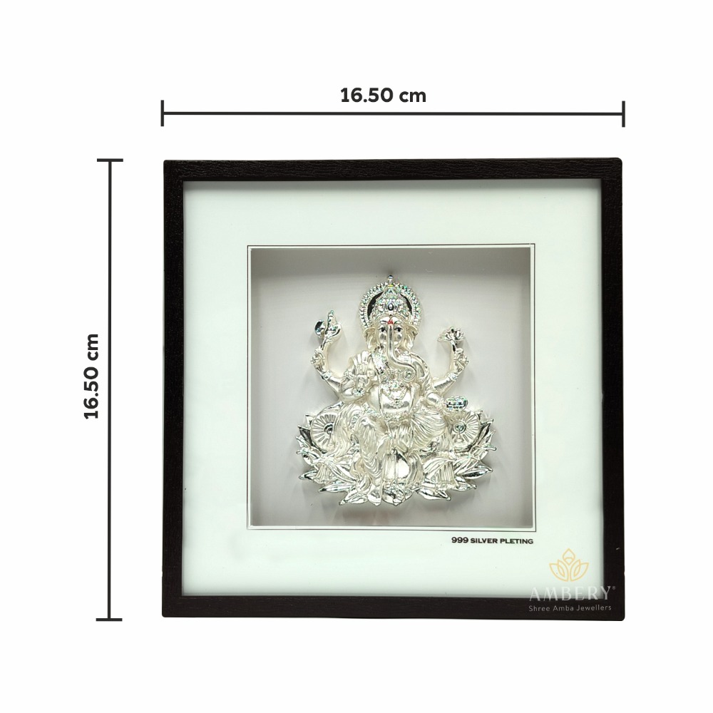 Ganesha 999 Silver Coated Frame