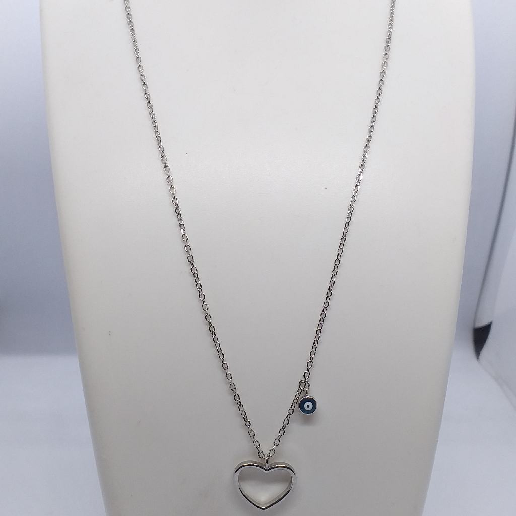 Silver 92.5 heart shape chain pendant