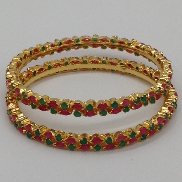 Red and green cz bangles jbg0027
