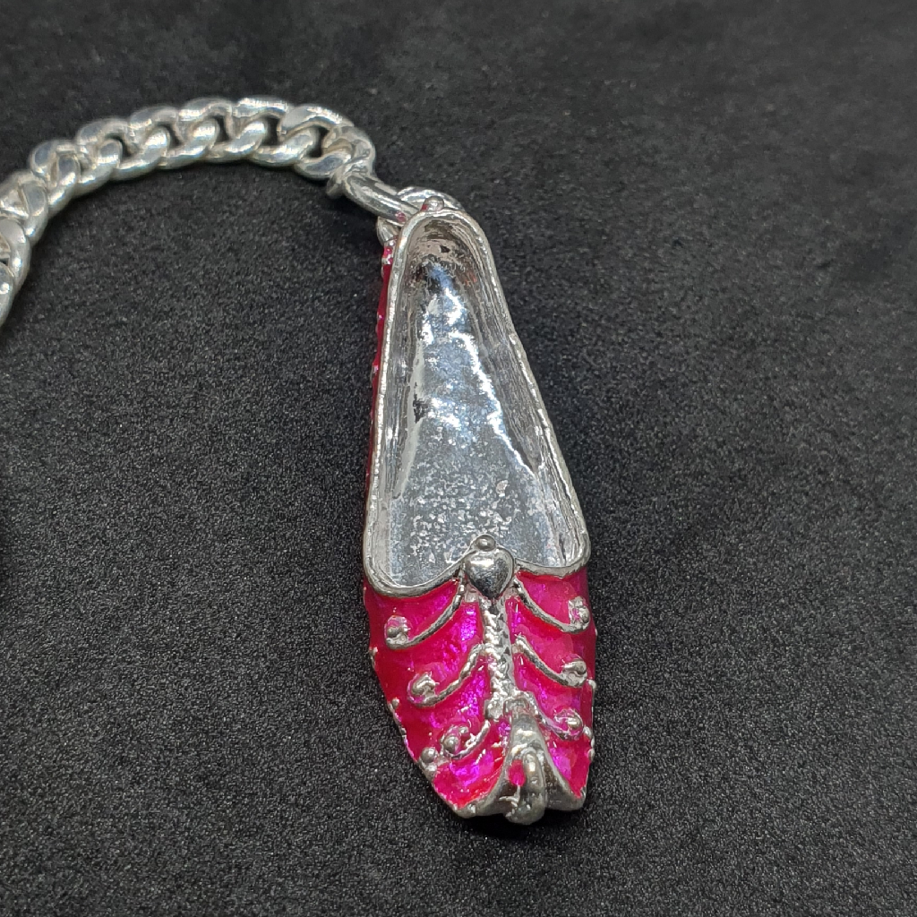 Silver Fancy Shoes Keychain