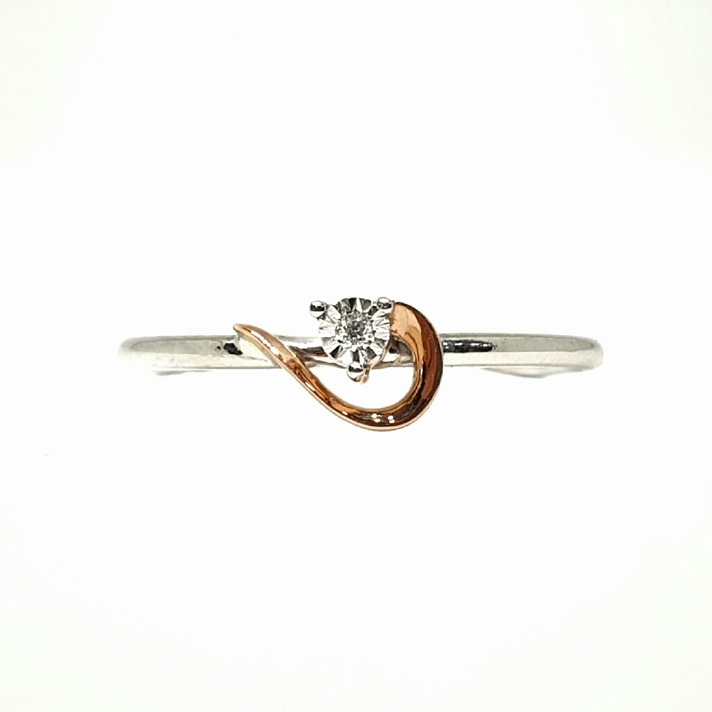 18k white gold rose gold real diamond ring mga - rdr0027