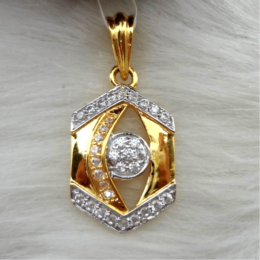 916 gold cz diamond amazing gents pendant