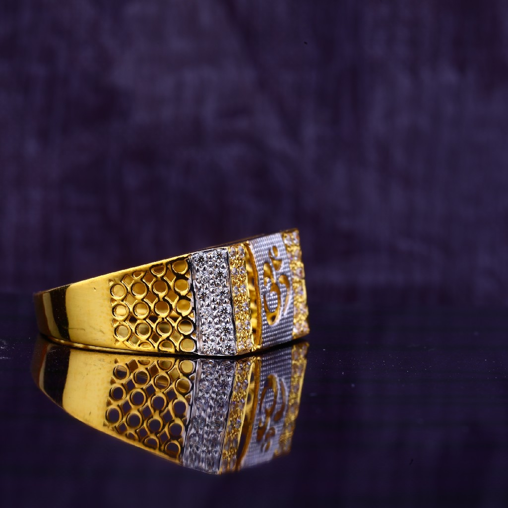 916 Gold Cz God Symbol Ring MGR79
