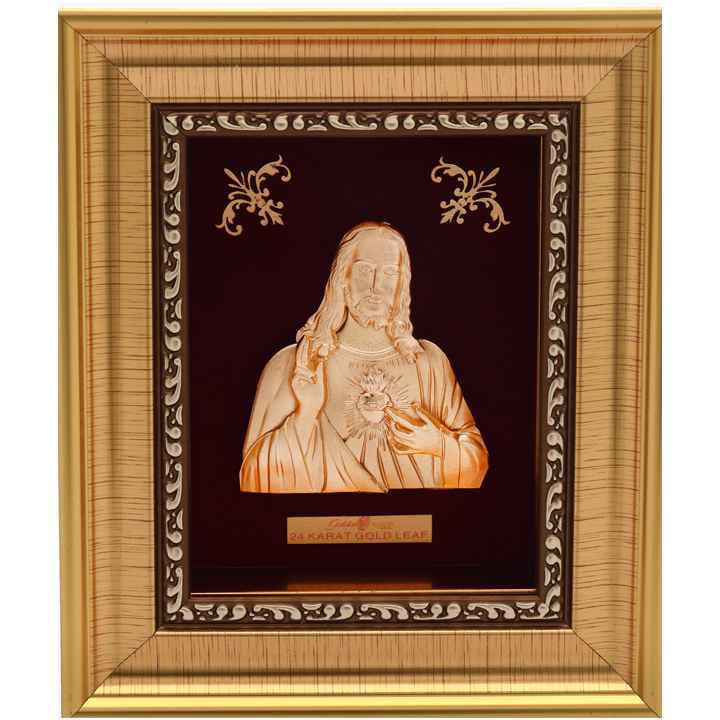 Jesus Frame In 24K Gold Foil MGA - AGE0335