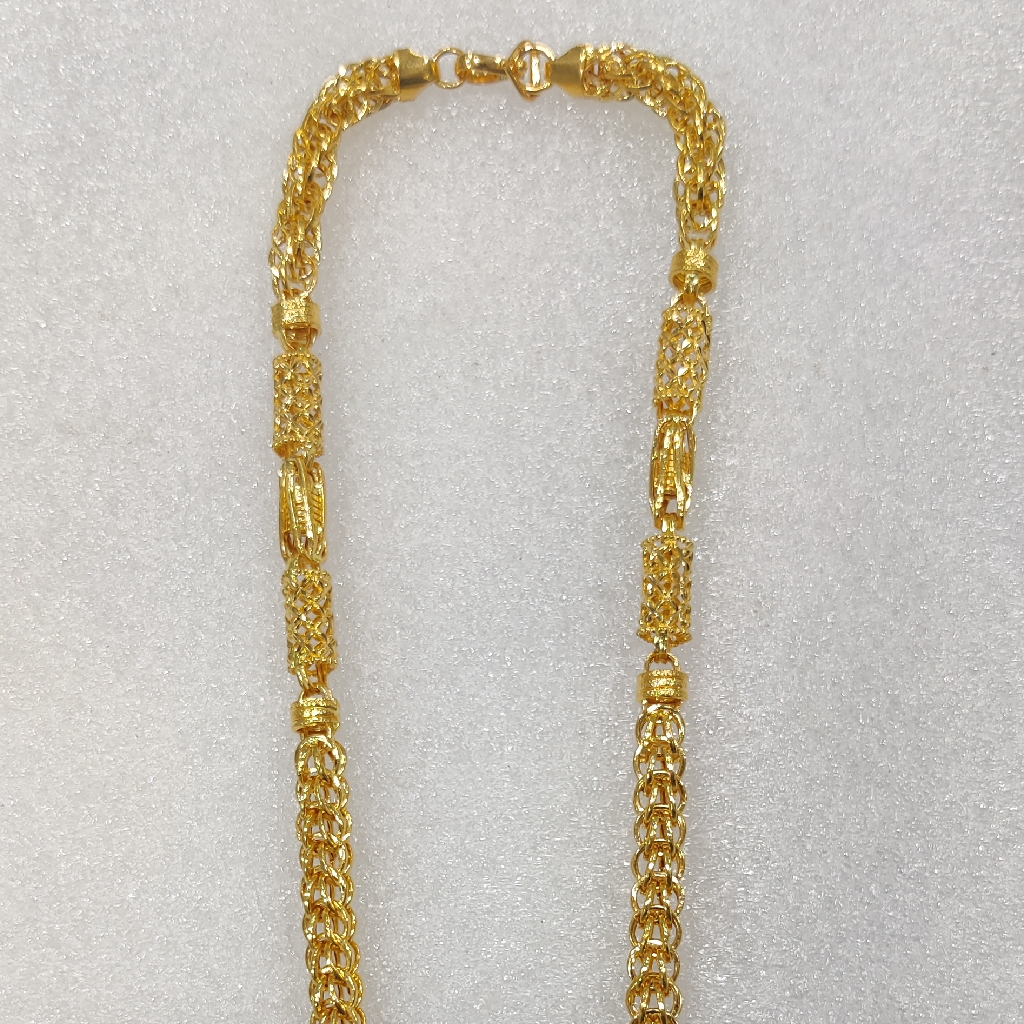 916 Gold Indo Hollow Mix Chain