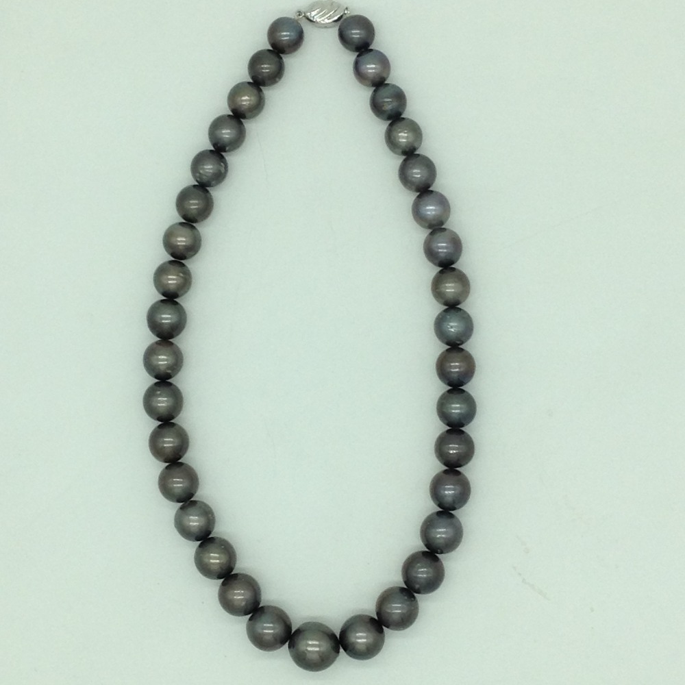 Grey round tahitian south sea pearls strand jpm0407