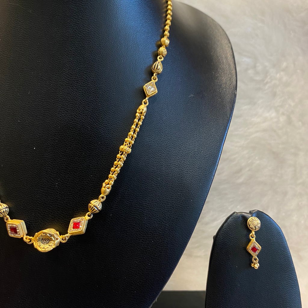 Antique Mala with tops