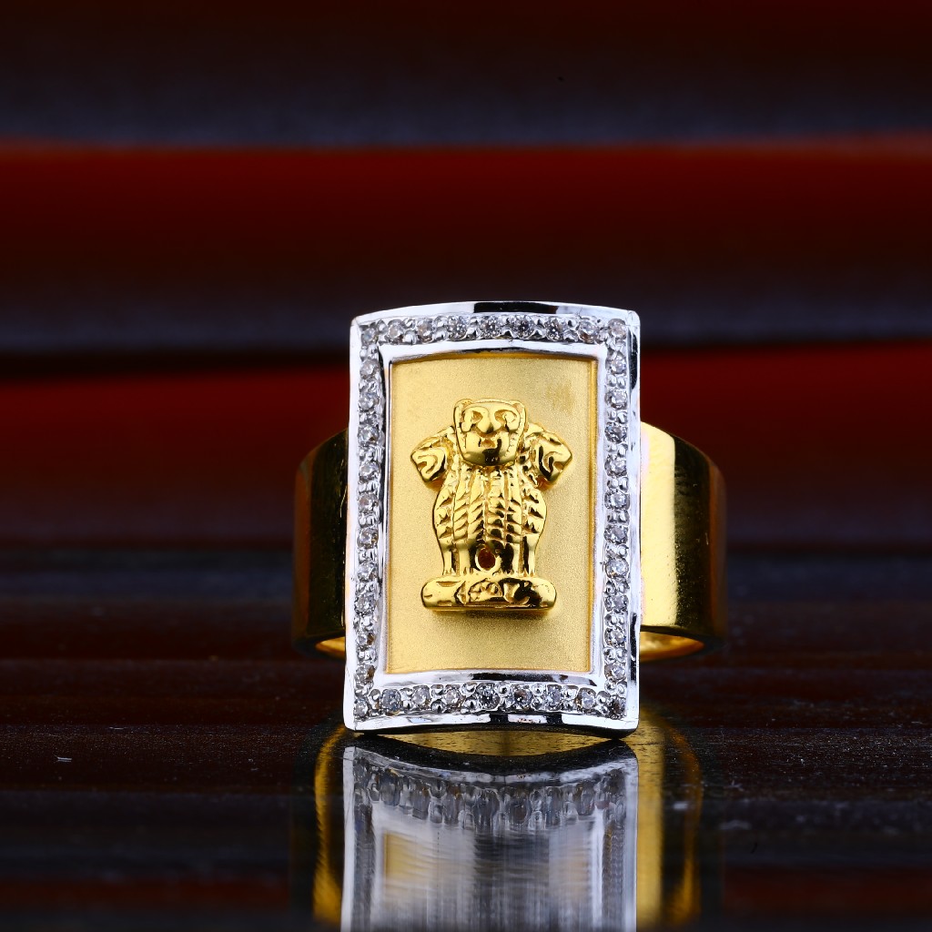 Buy quality 916 Gold Cz Mens Ring MHR56 in Ahmedabad