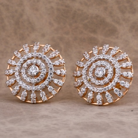 18 carat rose gold stylish ladies earrings RH-LE669