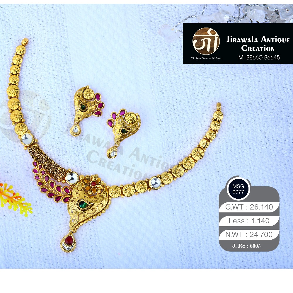 Buy quality antique jadtar 22ct gold 