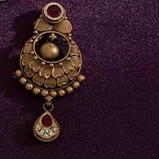 22KT/ 916 Gold antique wedding bridle necklace set for ladies