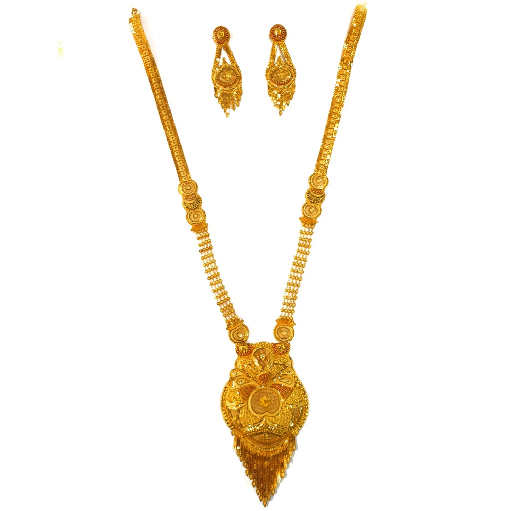 One gram gold forming necklace set mga - gfn0019