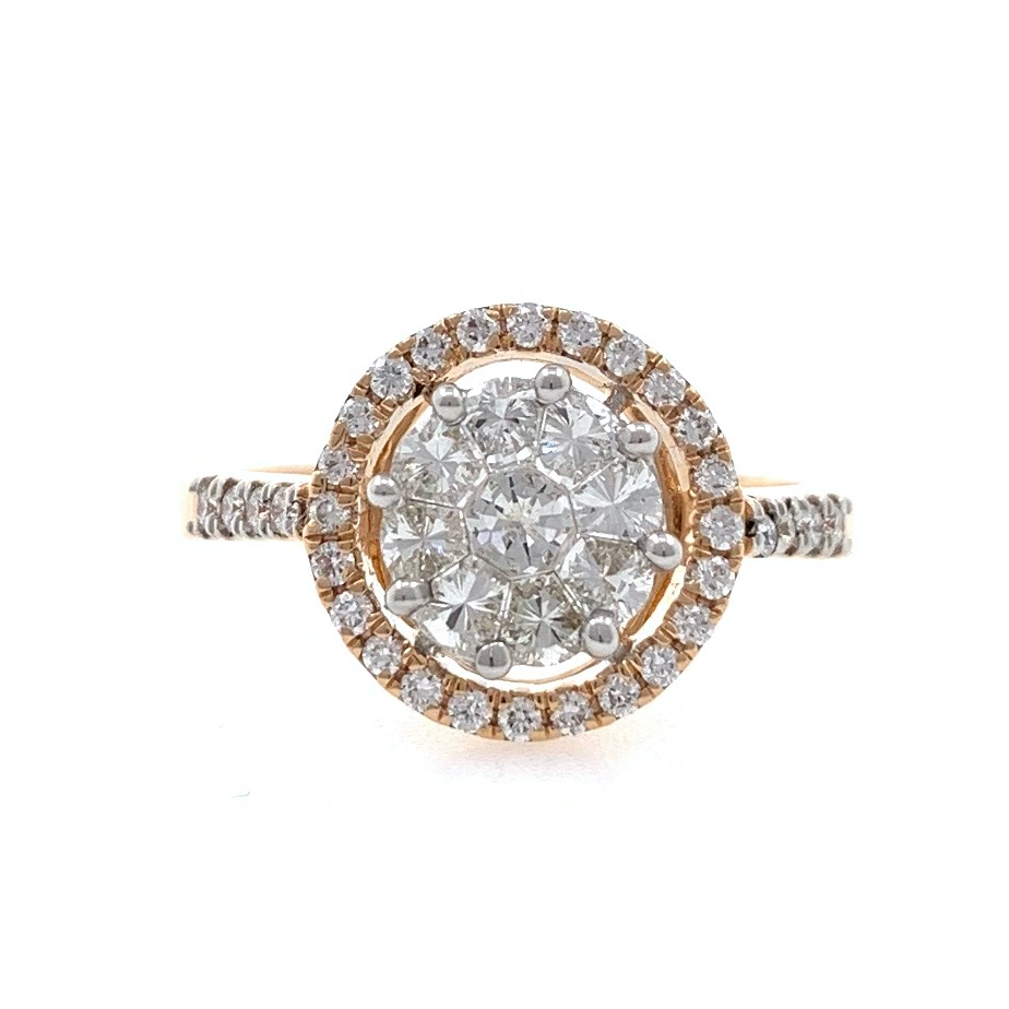 18kt / 750 rose gold classic engagement diamond ring 0lr4