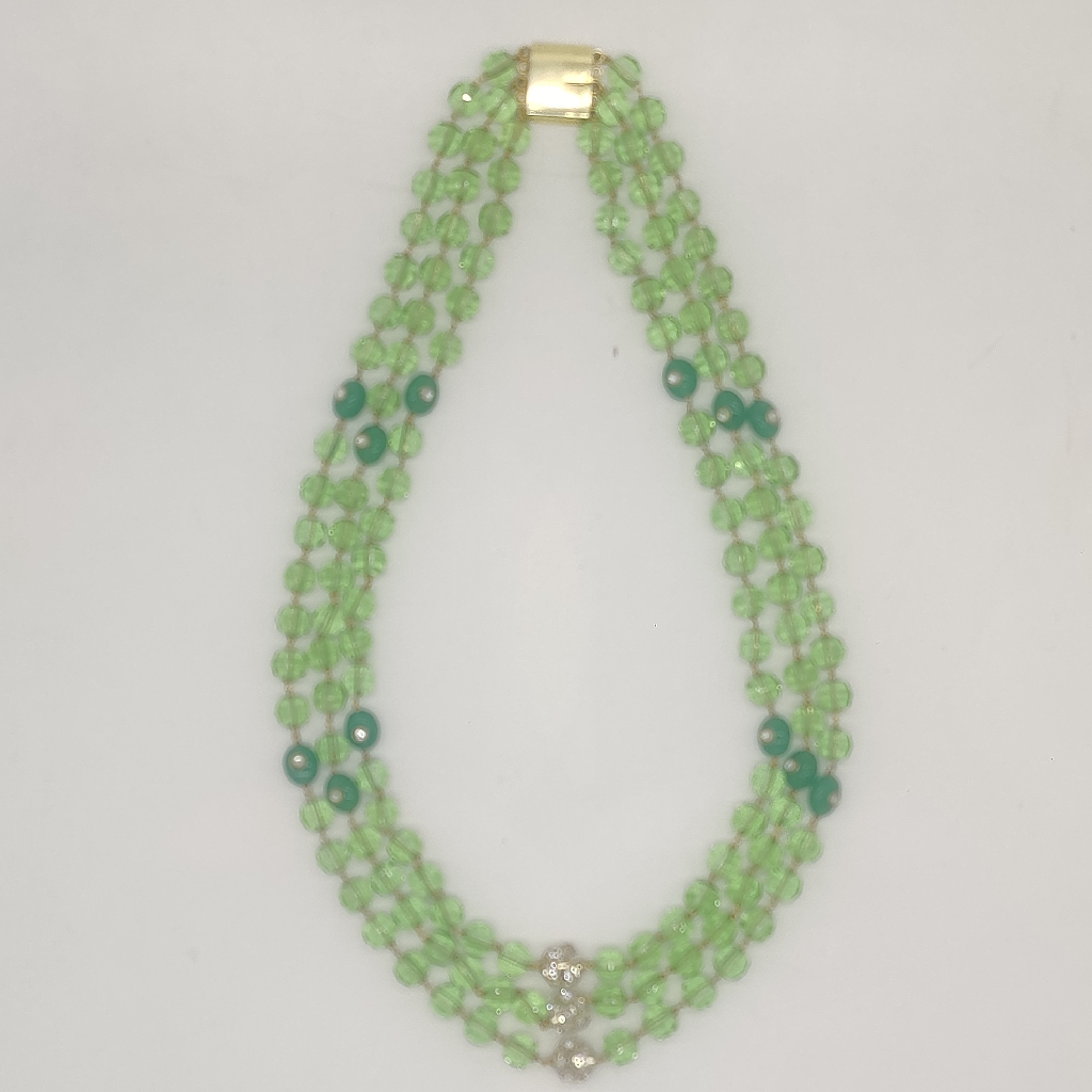 Green CZ Necklace Set JSS1003