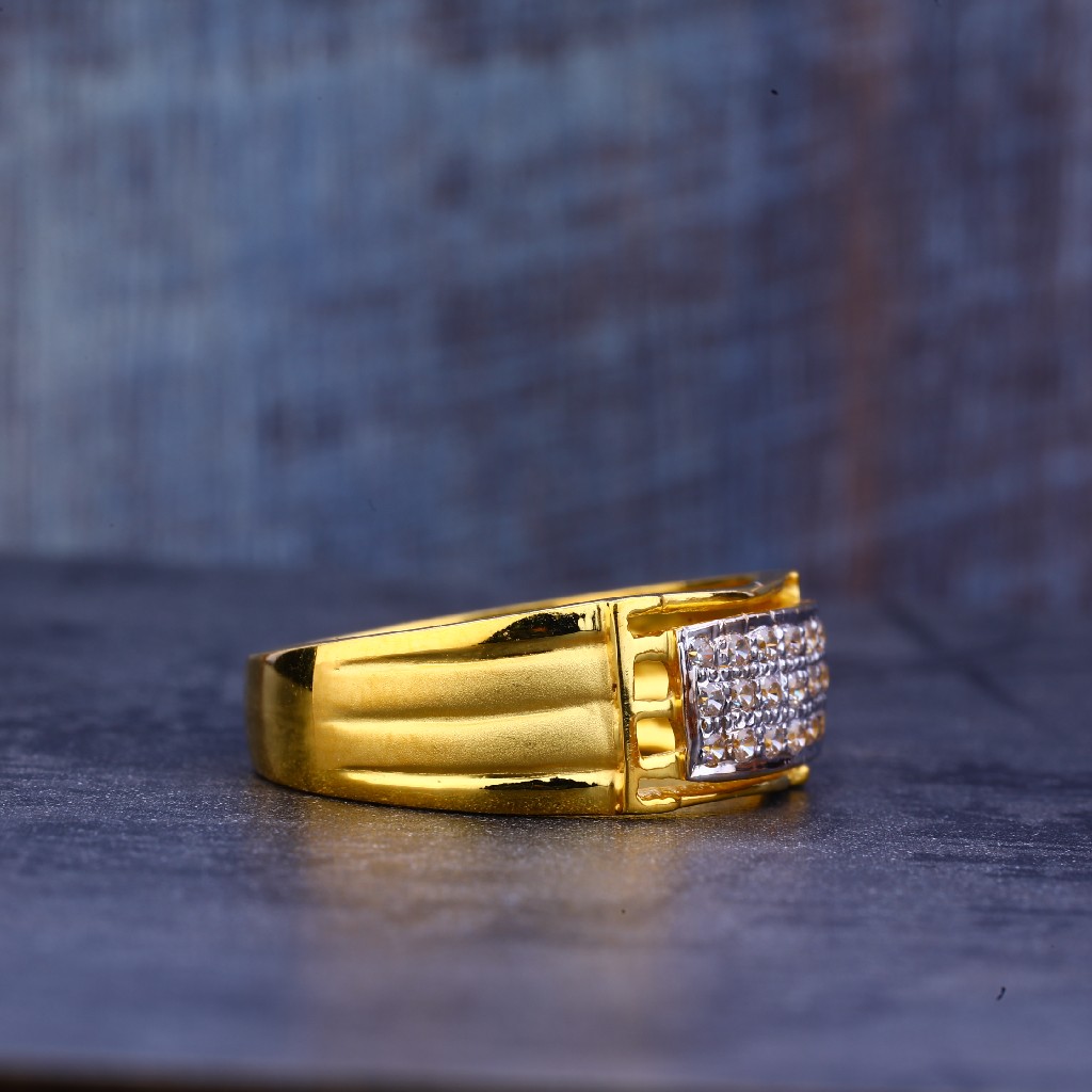 Mens 22K Designer Gold Ring-MR410