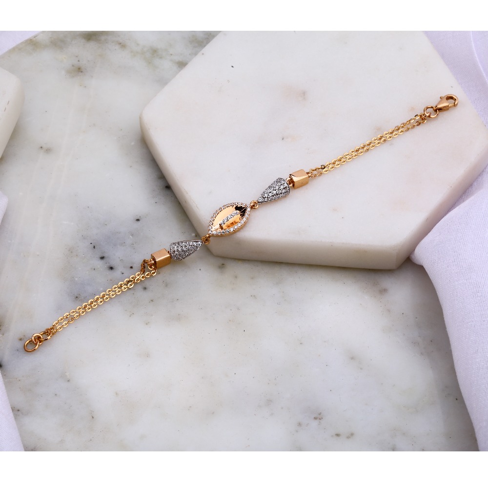 916 Gold CZ Daily Wear Lucky Bracelet