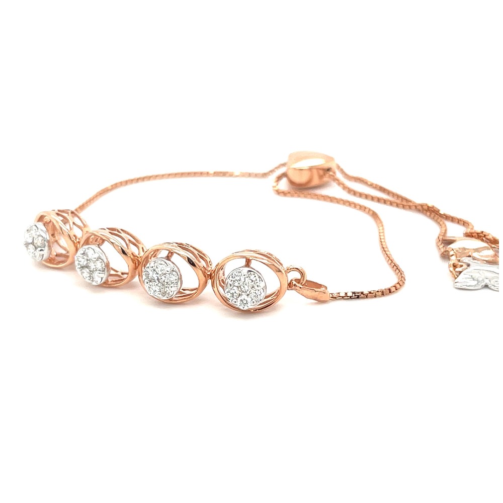 Flexible Chain Royale diamonds Bracelet in Rose Gold