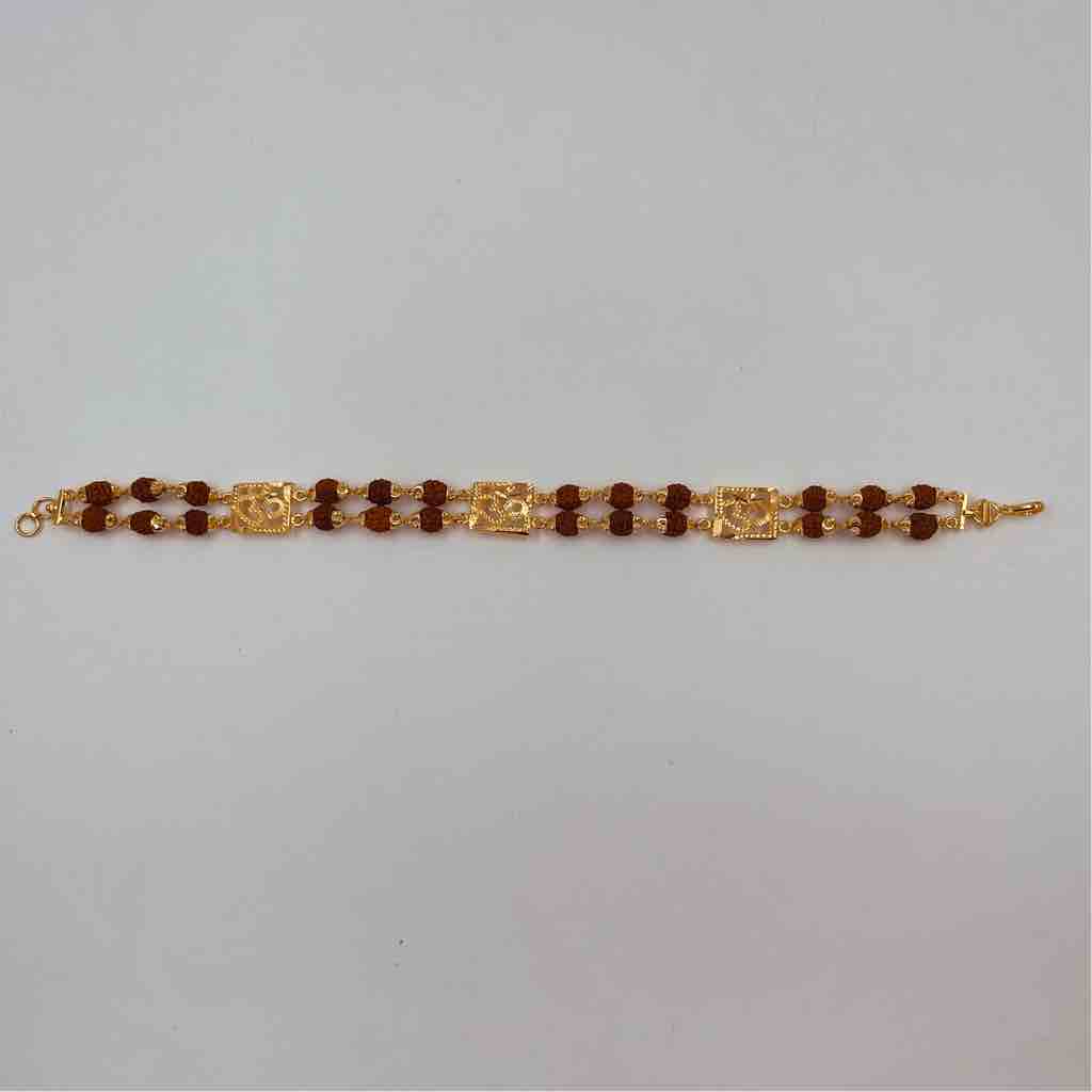 22k Om Rudraksha Beads Bracelet | Raj Jewels-sonthuy.vn