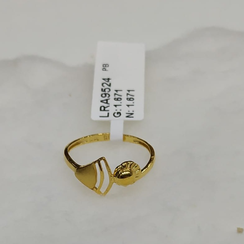 916 Gold  Light Weight Simple Design Ring  