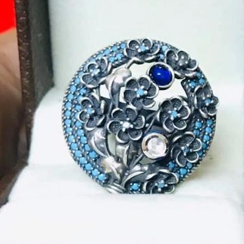 925 Starling Silver Antic Ladies Ring RH-925SR005