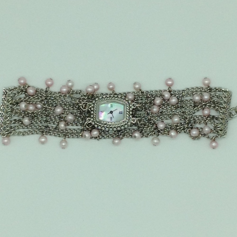 Freshwater Pink Round Pearls Chain Watch JBG0221