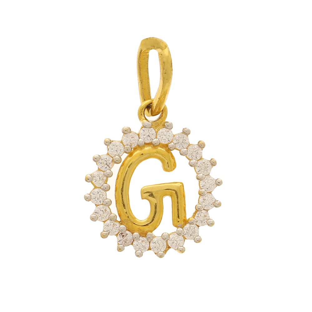 G Alphabet Gold Pendant