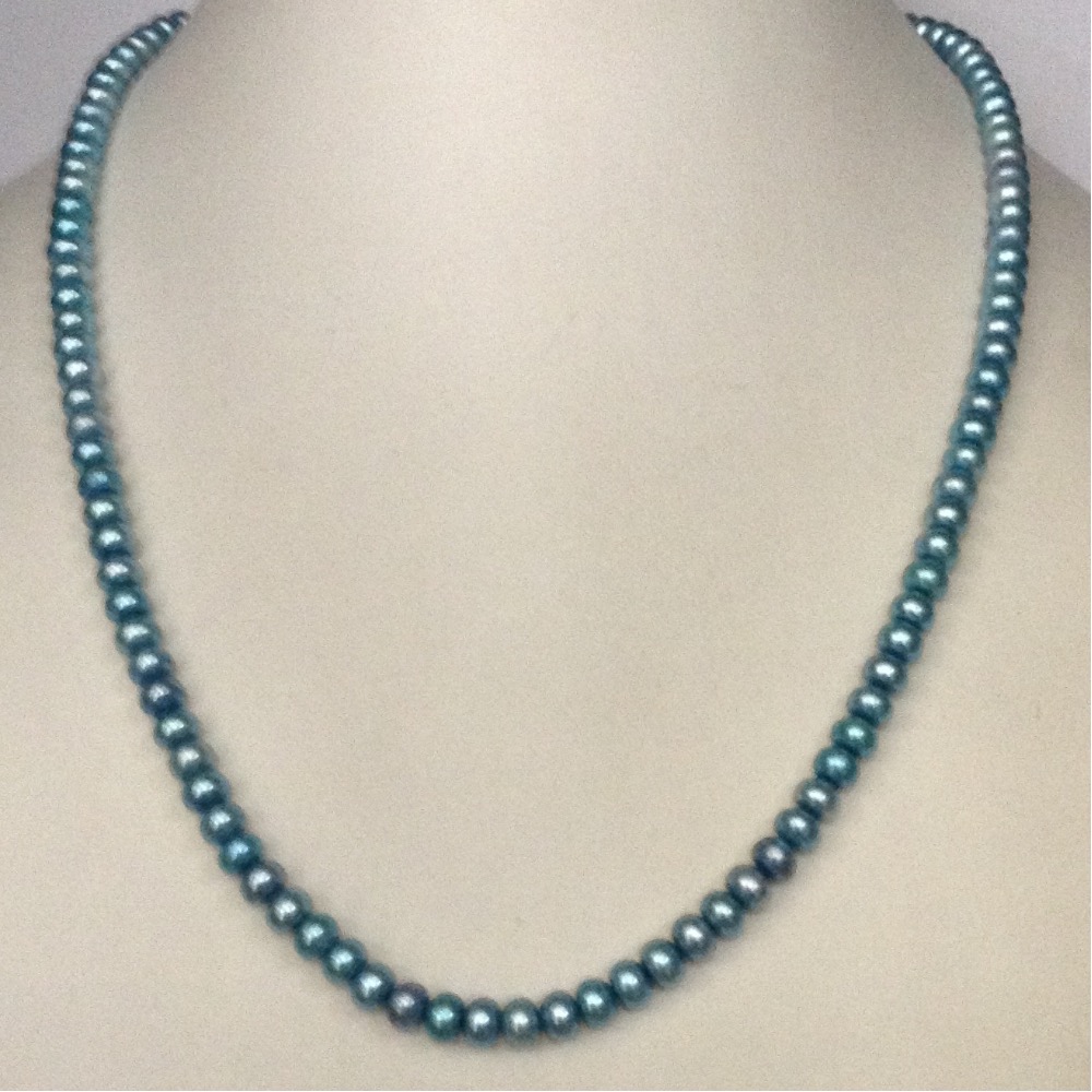Freshwater blue flat pearls strand JPM0108