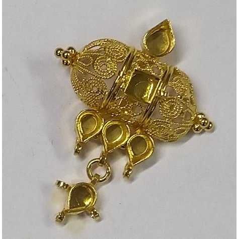 916 gold fancy antique Jadtar pendant set akm-ps-169