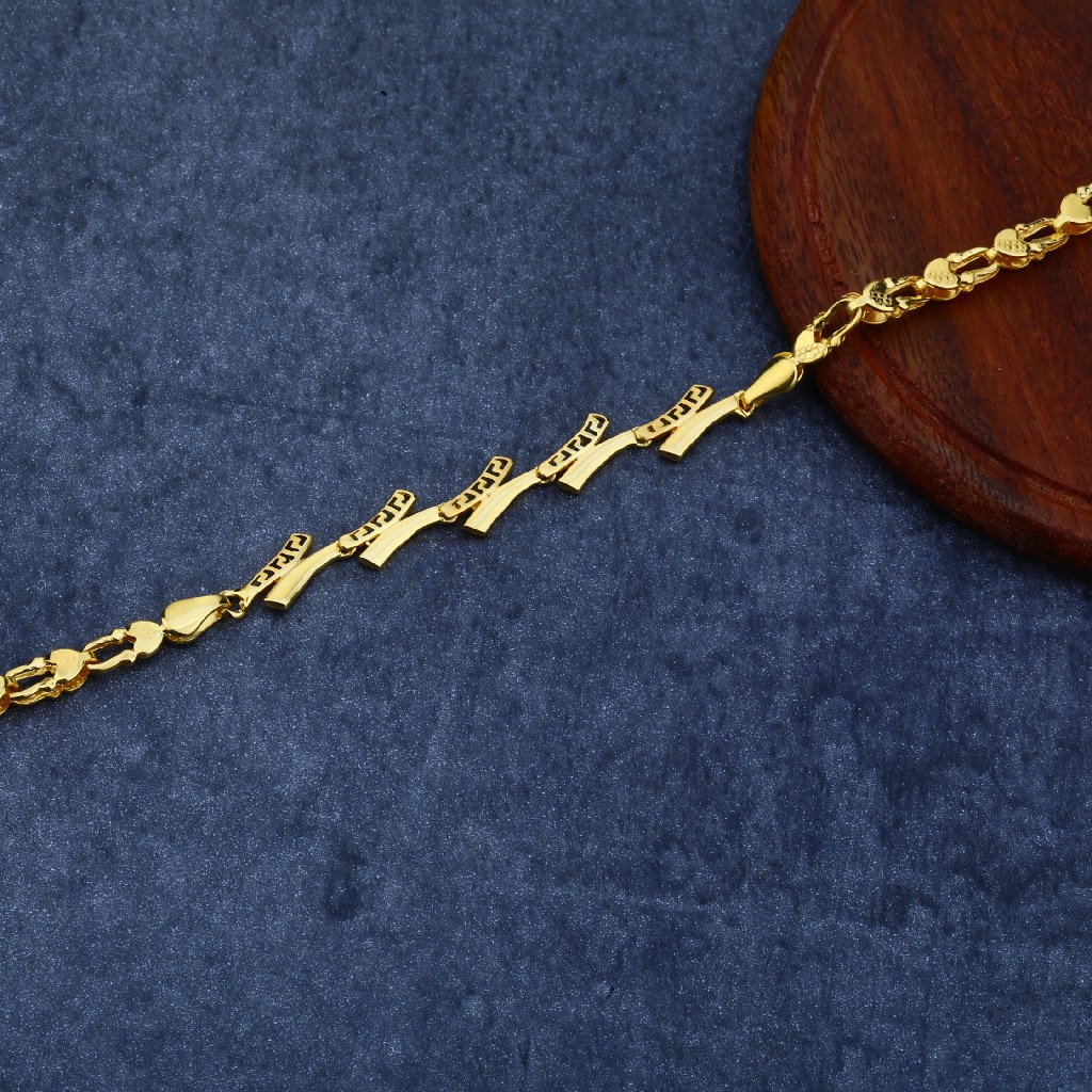 916 Gold Hallmark Plain Bracelet LPBR04