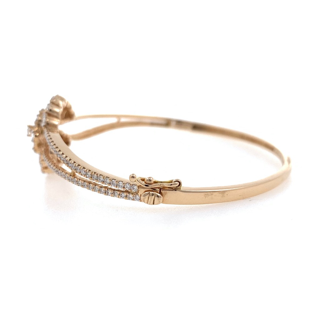 18kt / 750 rose gold floral diamond bracelet 9brc3