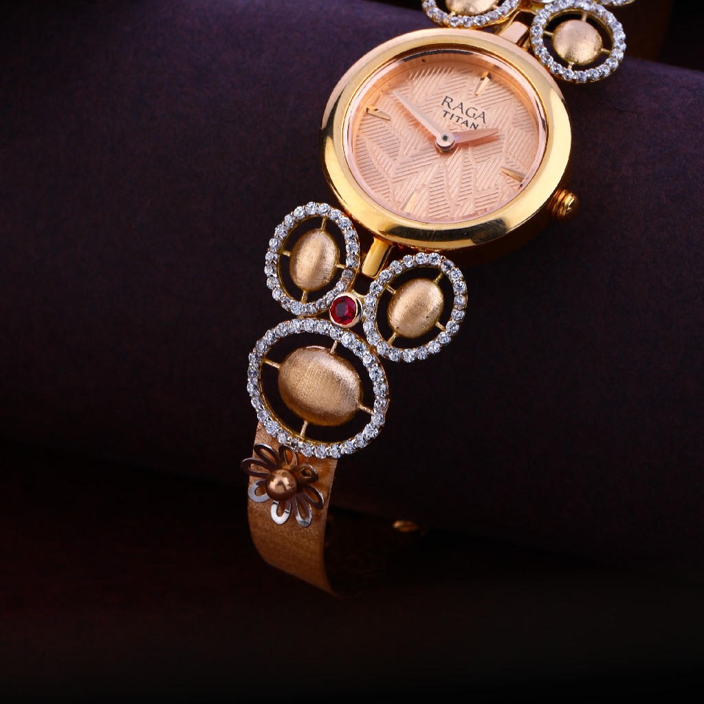 18KT Rose Gold Designer Ladies Diamond Watch RLW262