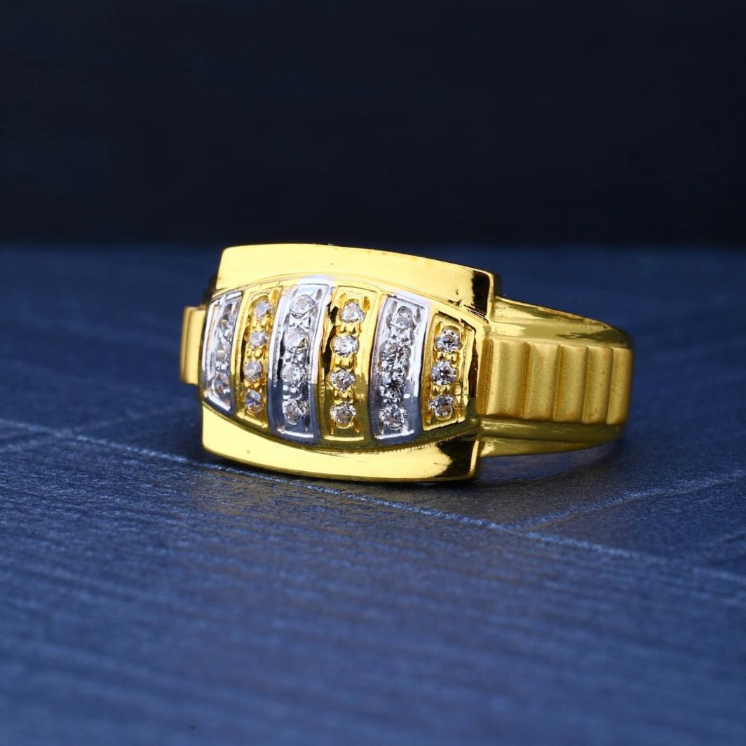 916 Gold Modern Mens Ring