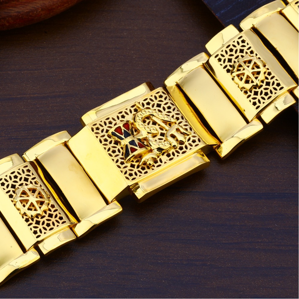 916 Gold Men's hallmark Bracelet MPB236