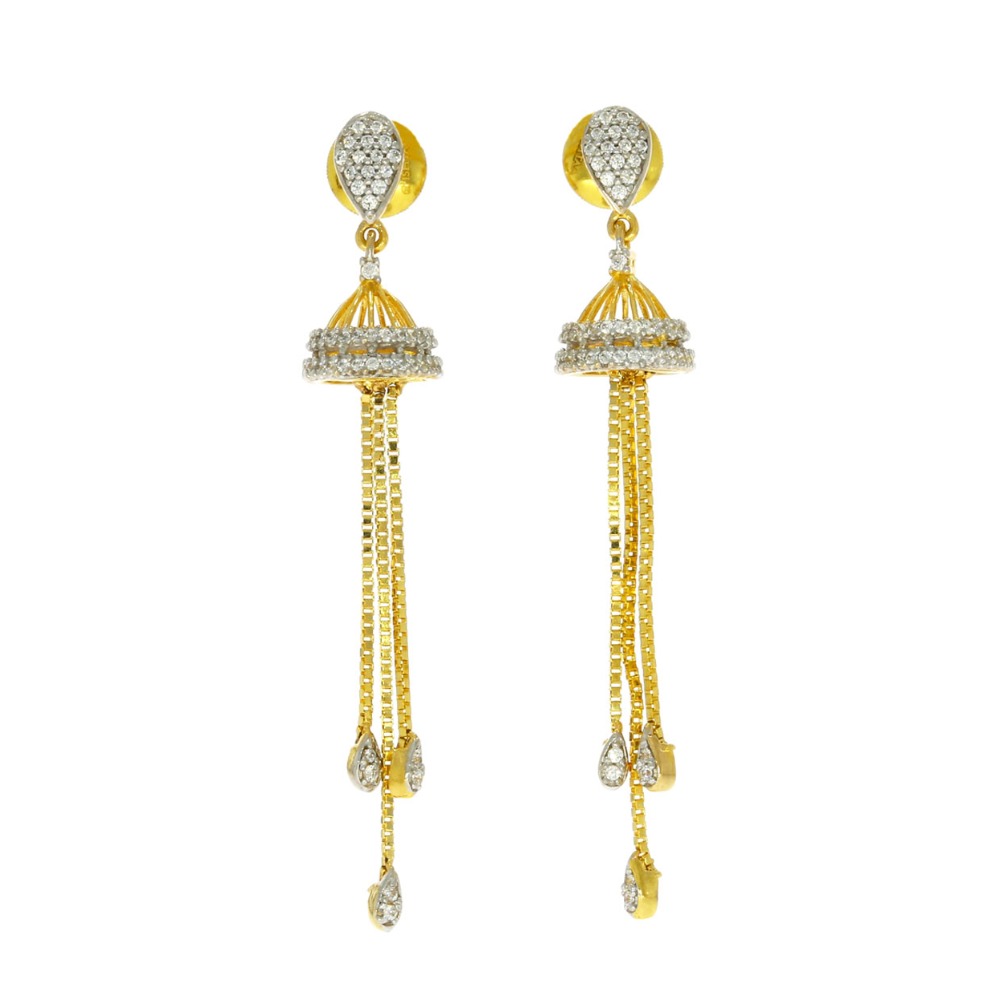 Shimmering gold earrings