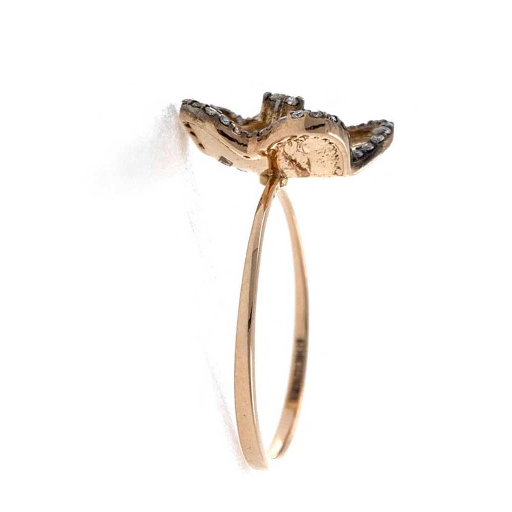 18kt / 750 Rose Gold Butterfly Diamond Ladies Ring 9LR186