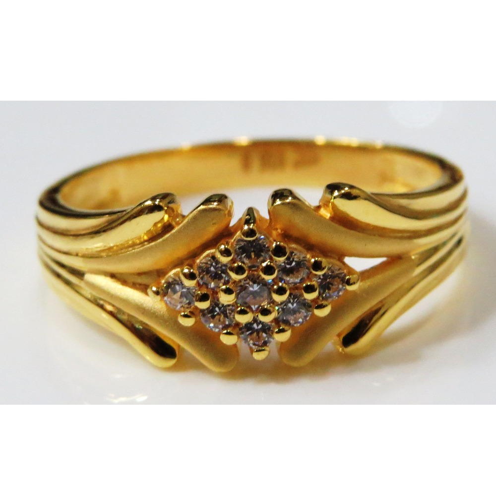 22kt gold casting cz stylish ring for men gr-16