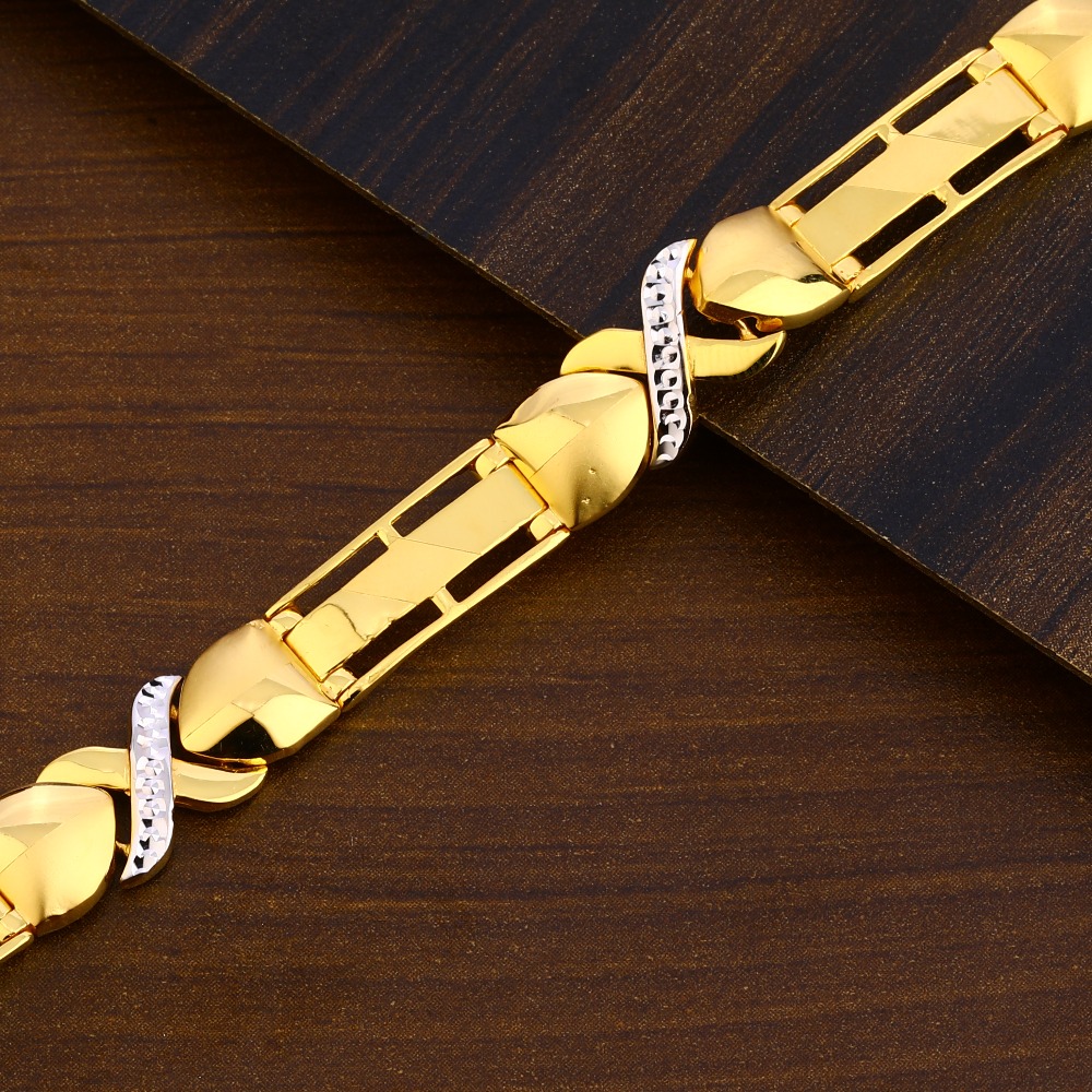 22CT Plain Hallmark Gorgeous Gold Men's Bracelet MPB262