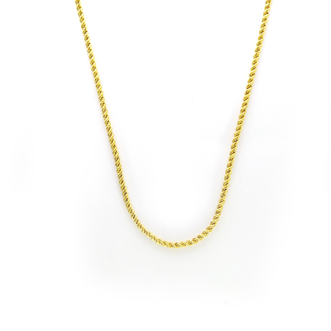 Exquisite Gold Rope Chain 22k For Men