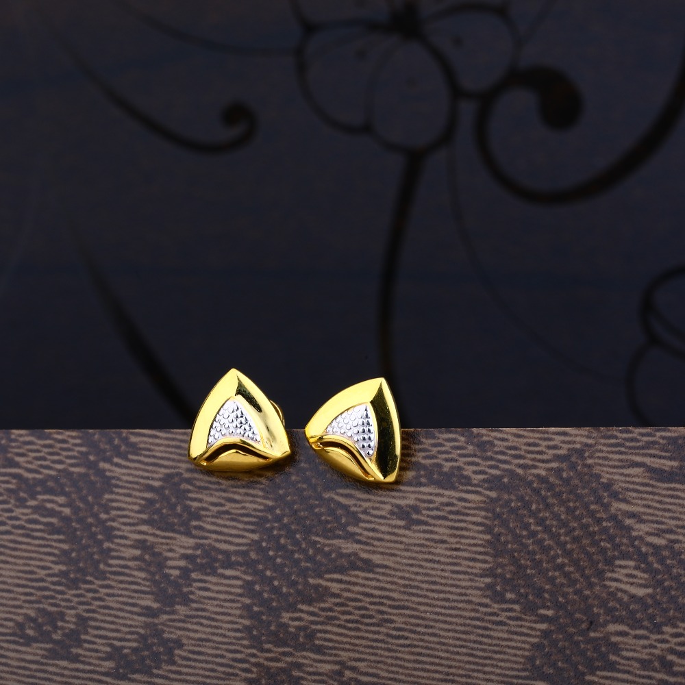 Ladies 22K Gold Fancy Castng Plain Earring -LPE52