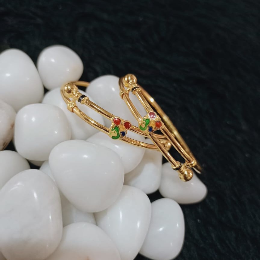 22KT Gold Stylish Bangle For Kids