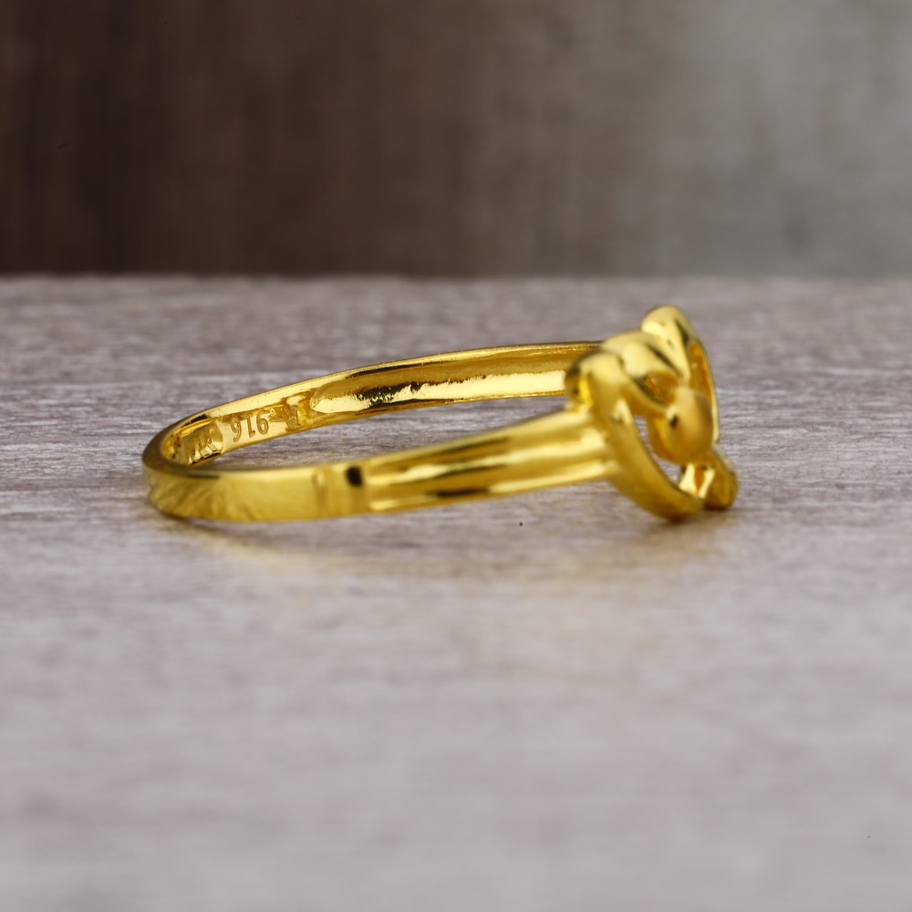Ladies 916 Gold Heart Shape Designer Ring -LPR45