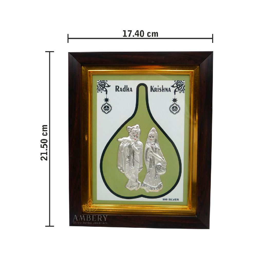 Radhekrishna Silver Leaf Frame