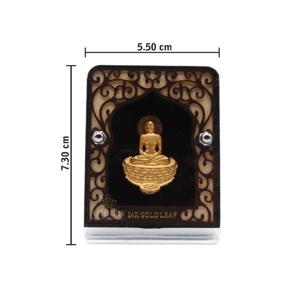 Mahavir Swami 24k Gold Foil Frame