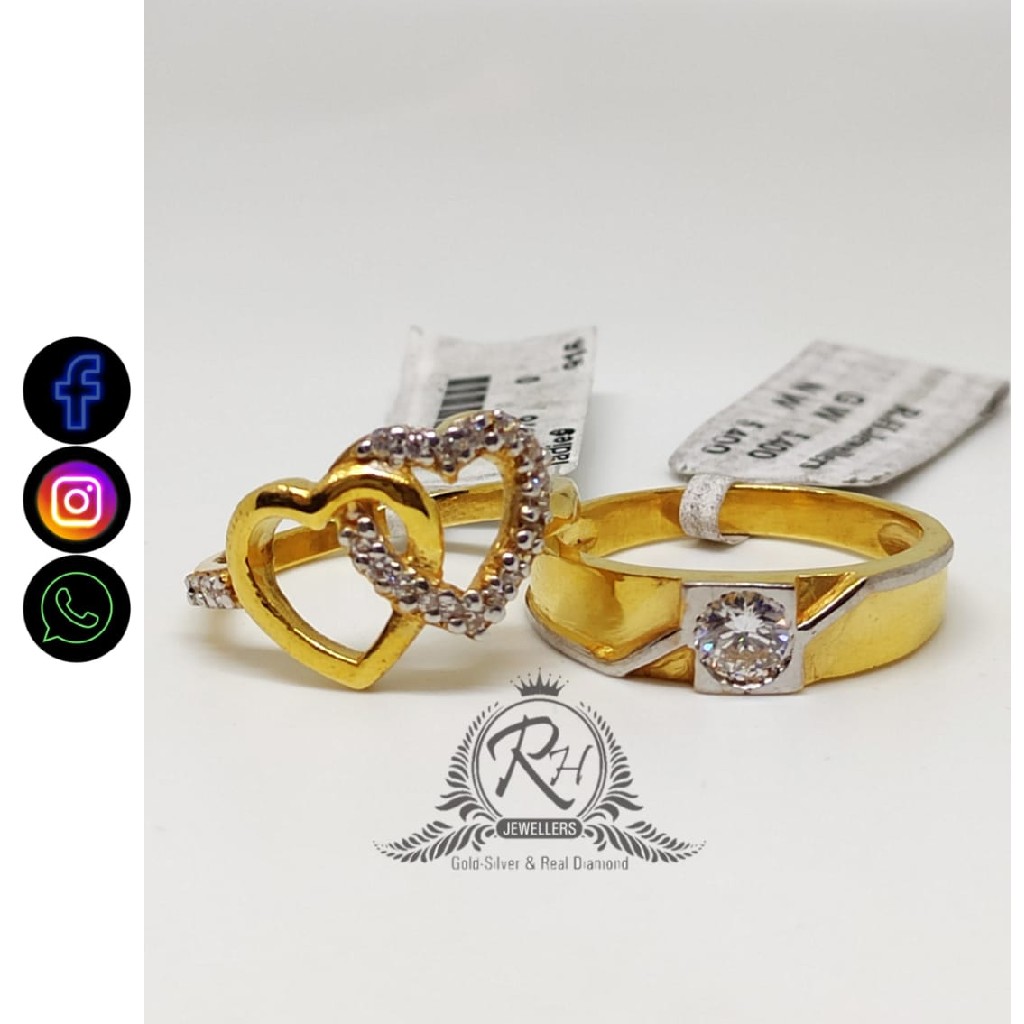 22 carat gold couple love classical rings RH-CR462