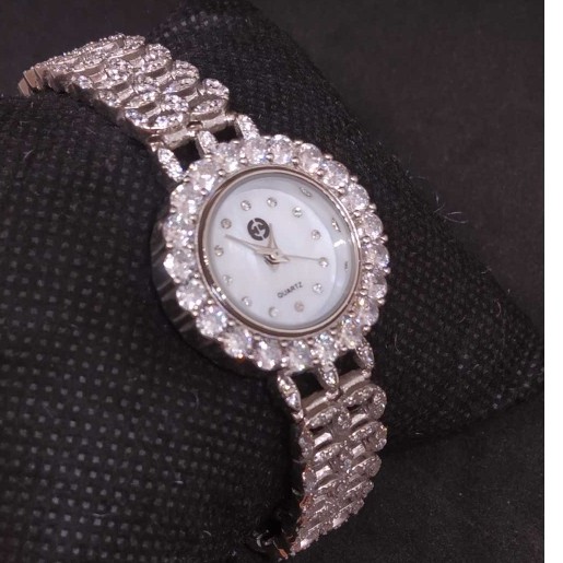 925 sterling silver American Diamond  Ladies watch
